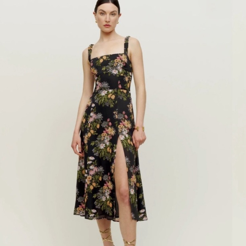 Reformation Dominique Floral Midi Dress